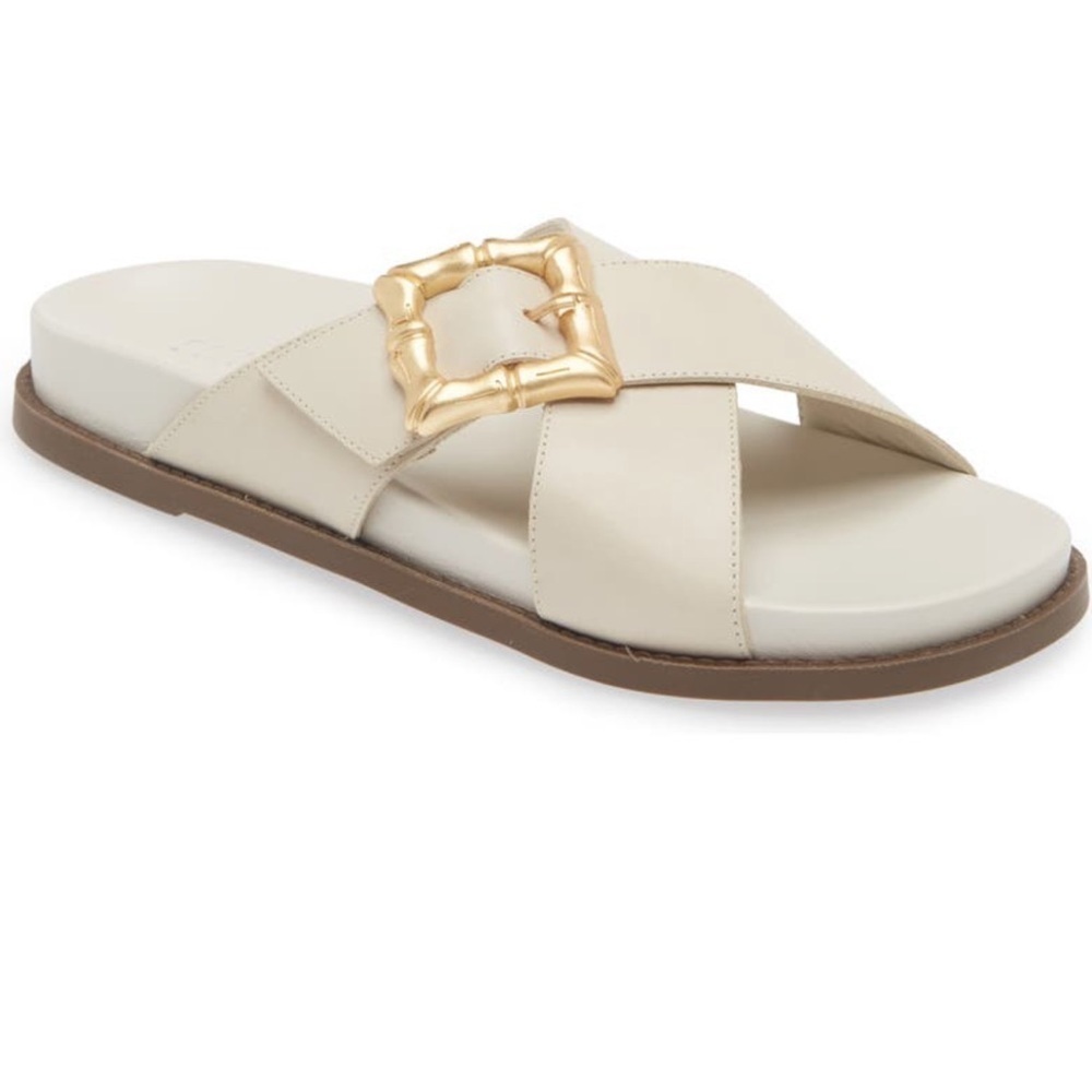 Schutz Leather Crossband Sandals -Enola Crossed Size 6B